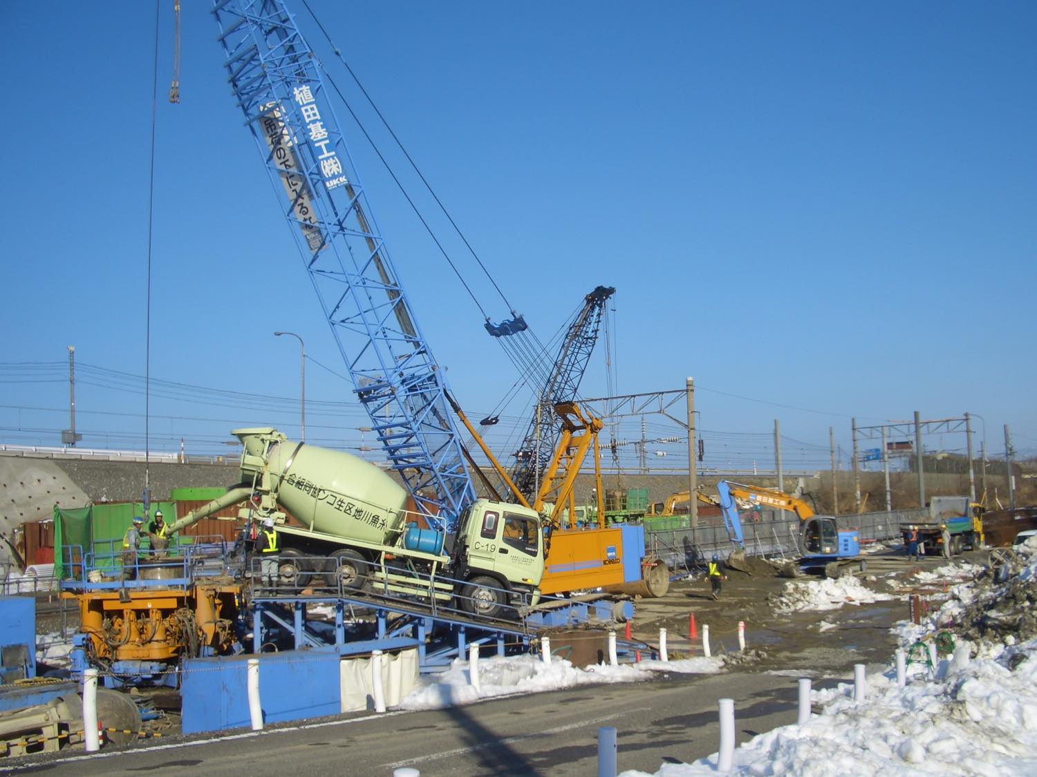 某跨線橋架替工事